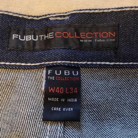 Fubu the collection vintage 90's denim jeans 40x34 hip hop carpenter - Picture 12 of 16